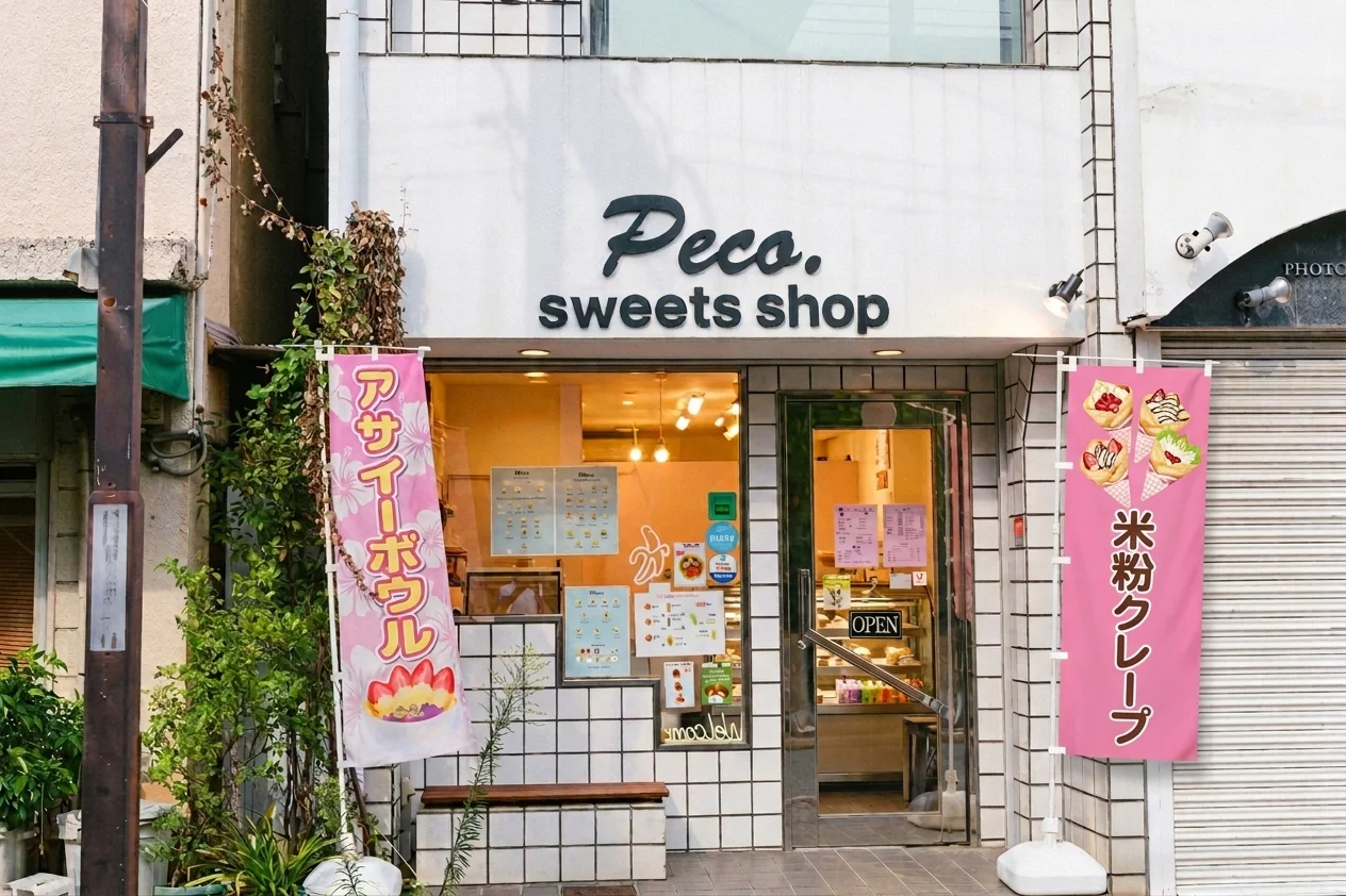 テイクアウト側の入口（昼）